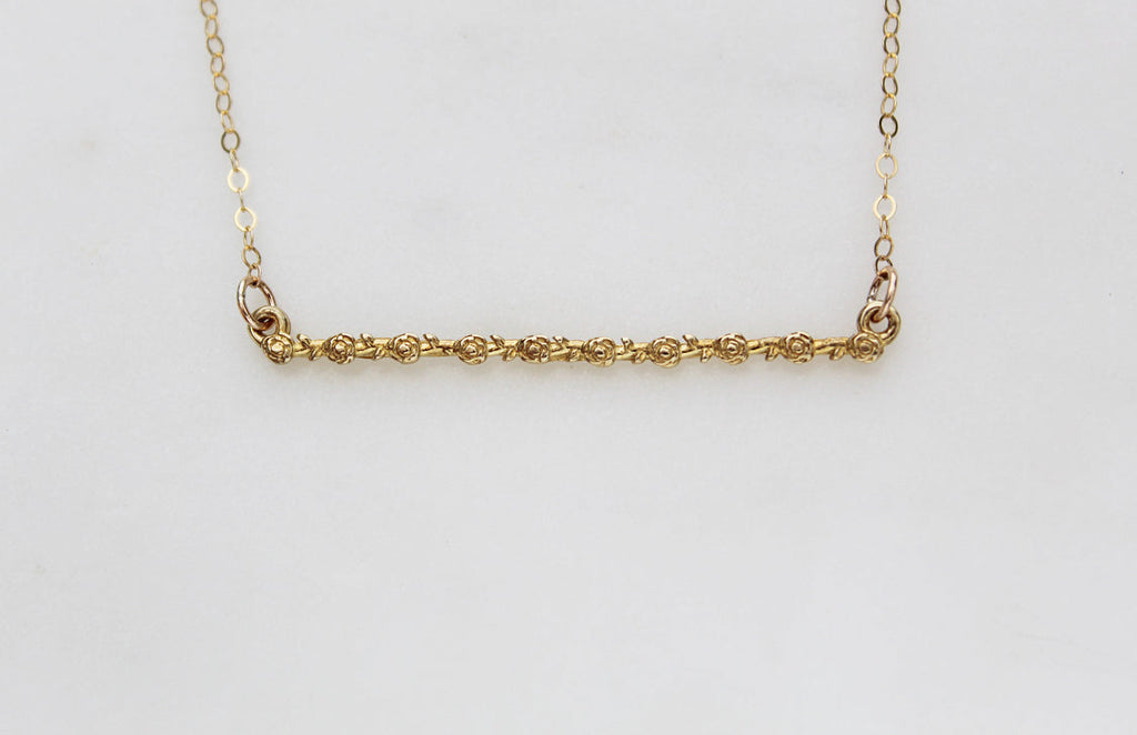 Rose Bar Necklace