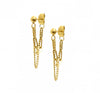 REYNA GOLD DUO LOOP CHAIN EARRINGS