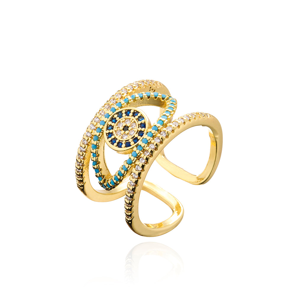 Turquoise Evil Eye Ring