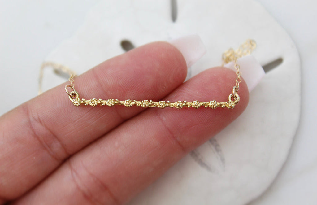 Rose Bar Necklace