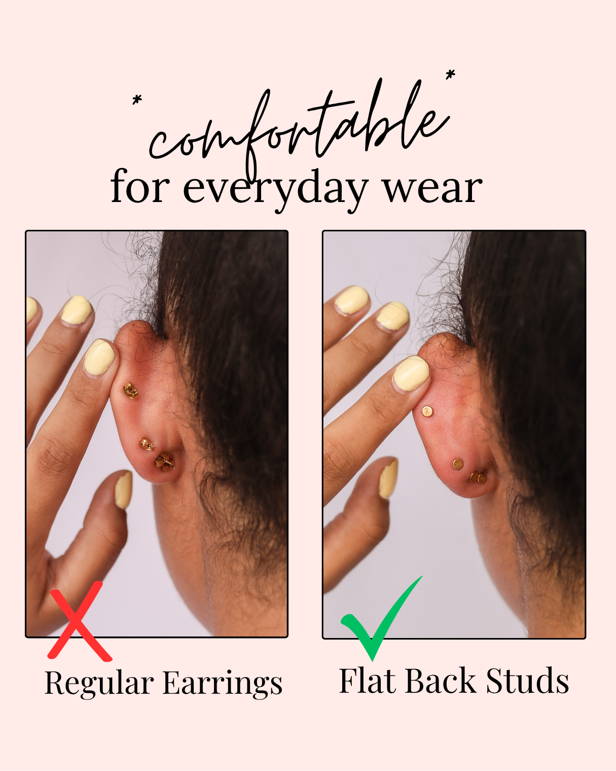 Vine Flat Back Stud