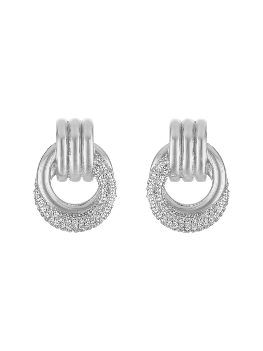 Gigi Knot Statement Earring Silver