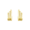 RAMONA GOLD RIBBED J EARRINGS