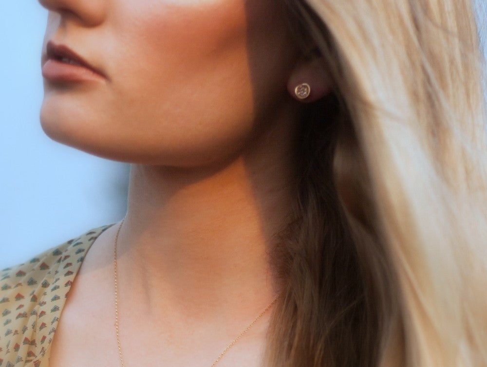 Micro Studs - Gilded Rose Gold