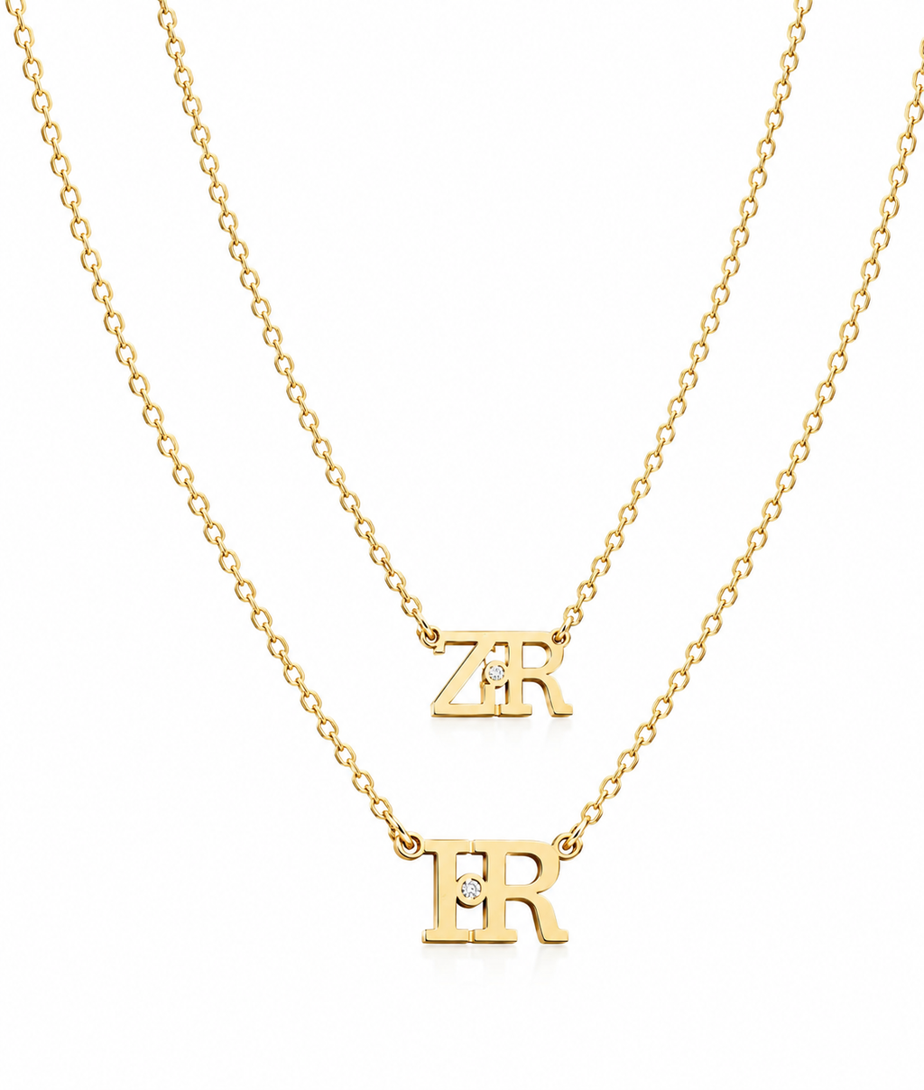 Liran Initials Diamond Necklace