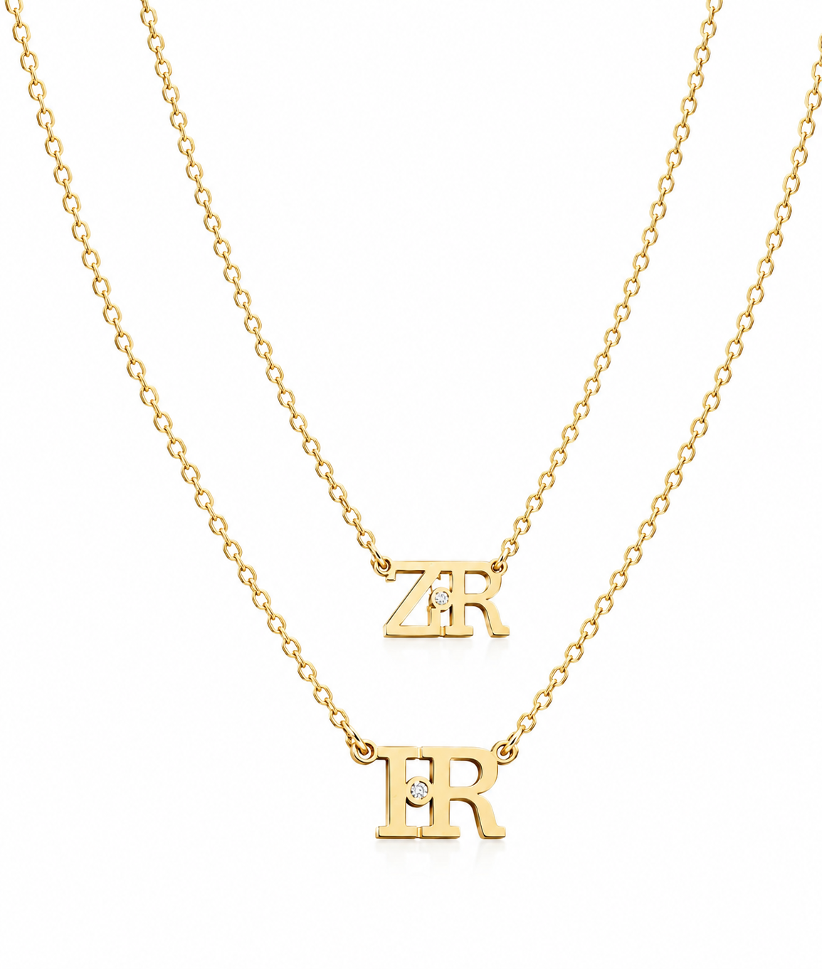 Liran Initials Diamond Necklace