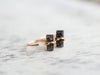 Black Sunstone Hug Hoops