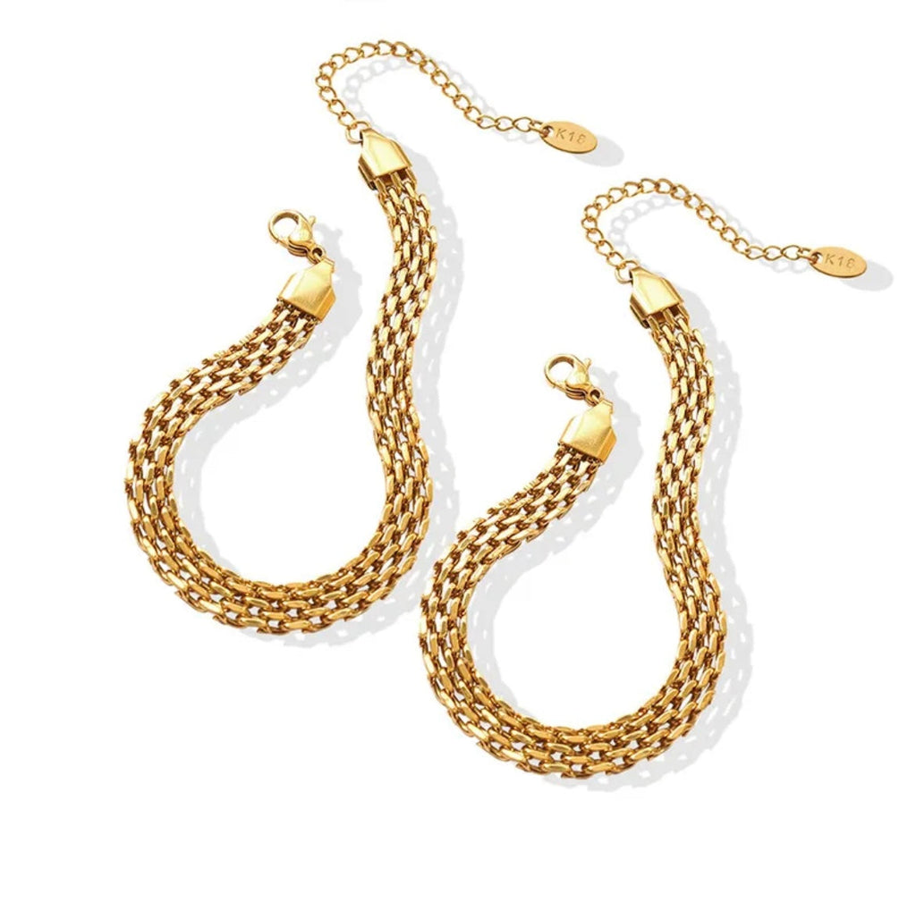 Golden Weave Link Bracelet