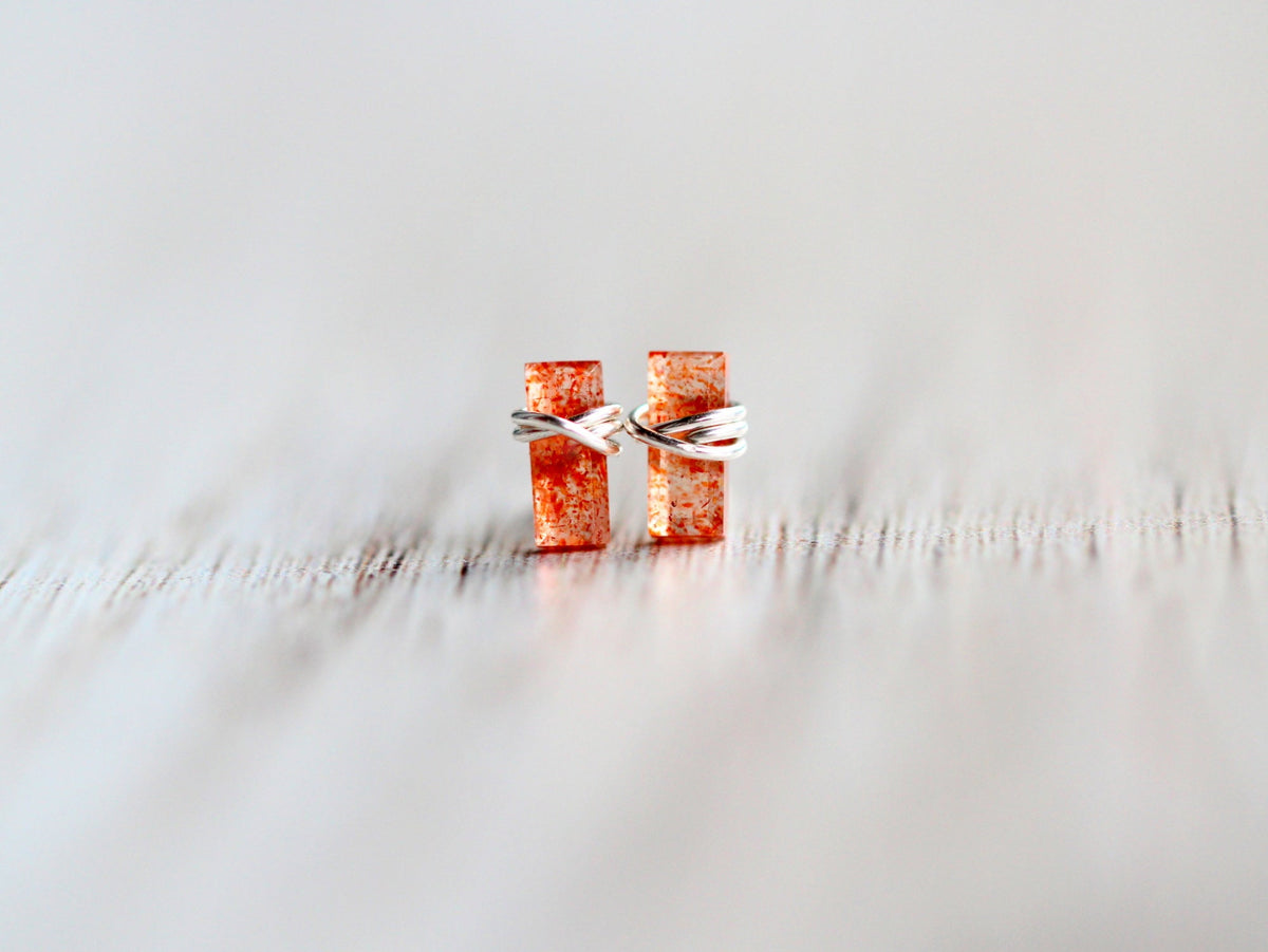 Baguette Studs - Sunstone