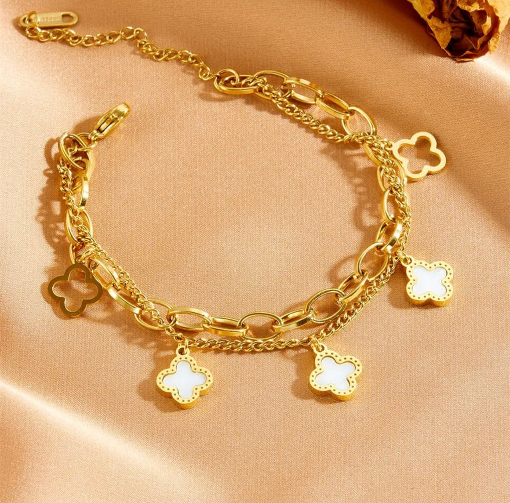 Luck Intention Clover Bracelet - Love. Luck. Hope & Faith
