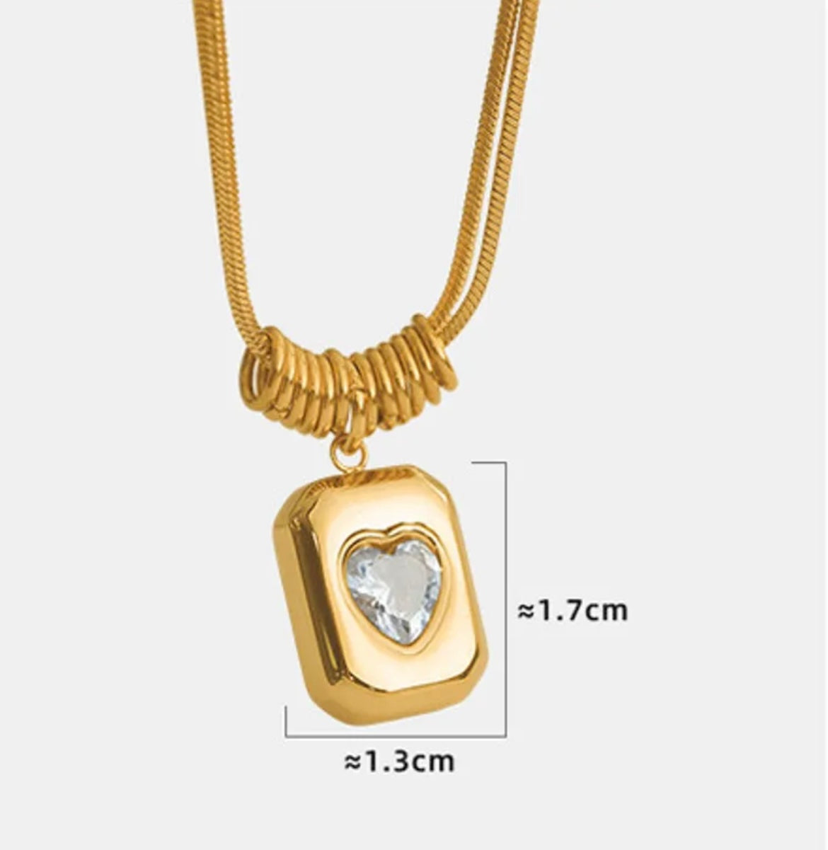 Heart Tag Necklace - Love