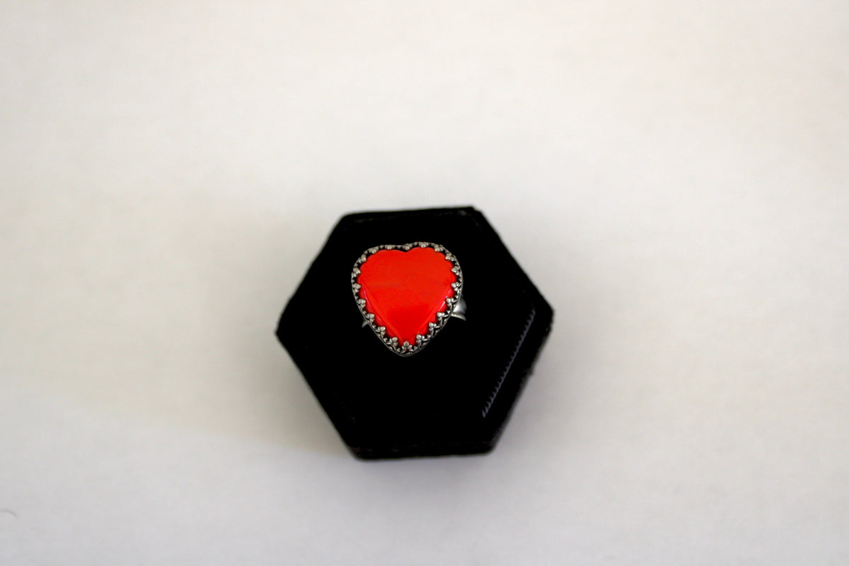 Rosarita Heart Ring- Size 7