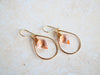 Arrow Hoop Earrings -  Rosé Quartz