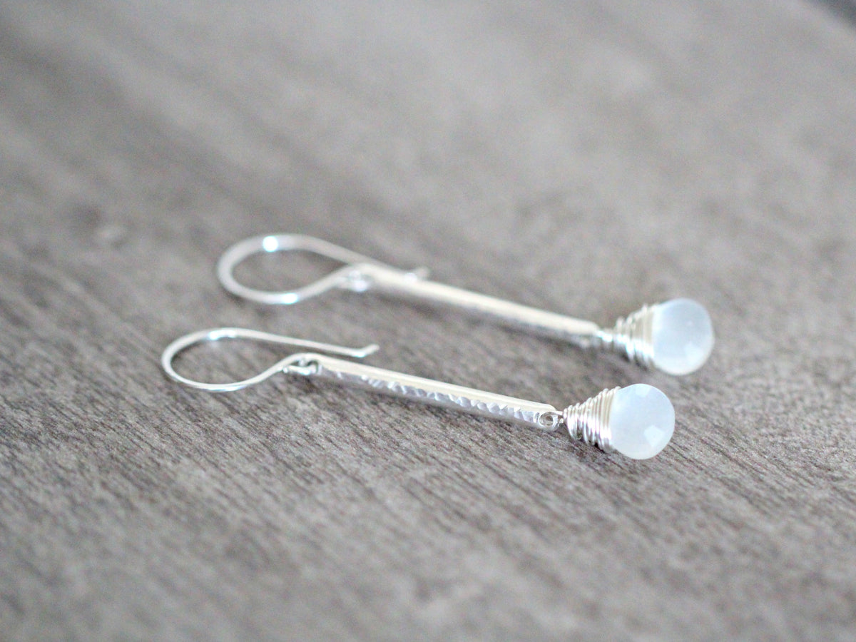 Moonstone Bar Earrings