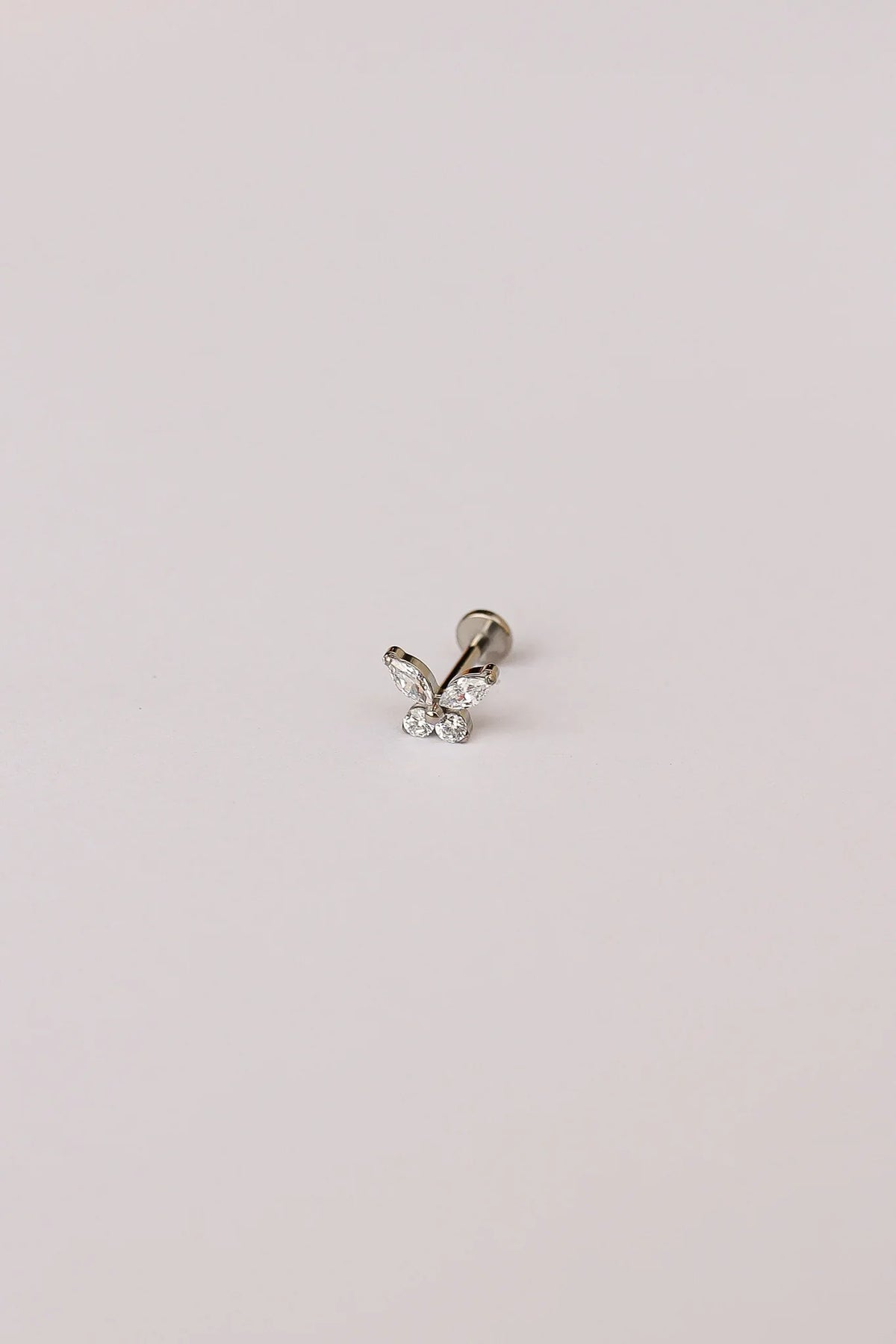 Crystal Butterfly Flat Back Stud