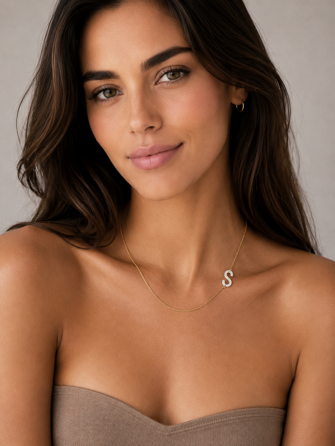 Juno Side Initial Necklace