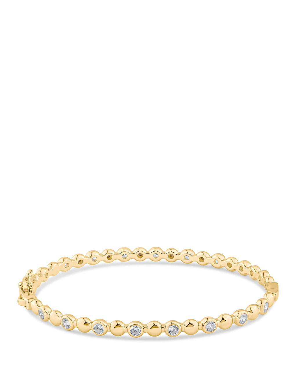 Round and Metal Alternating Bangle