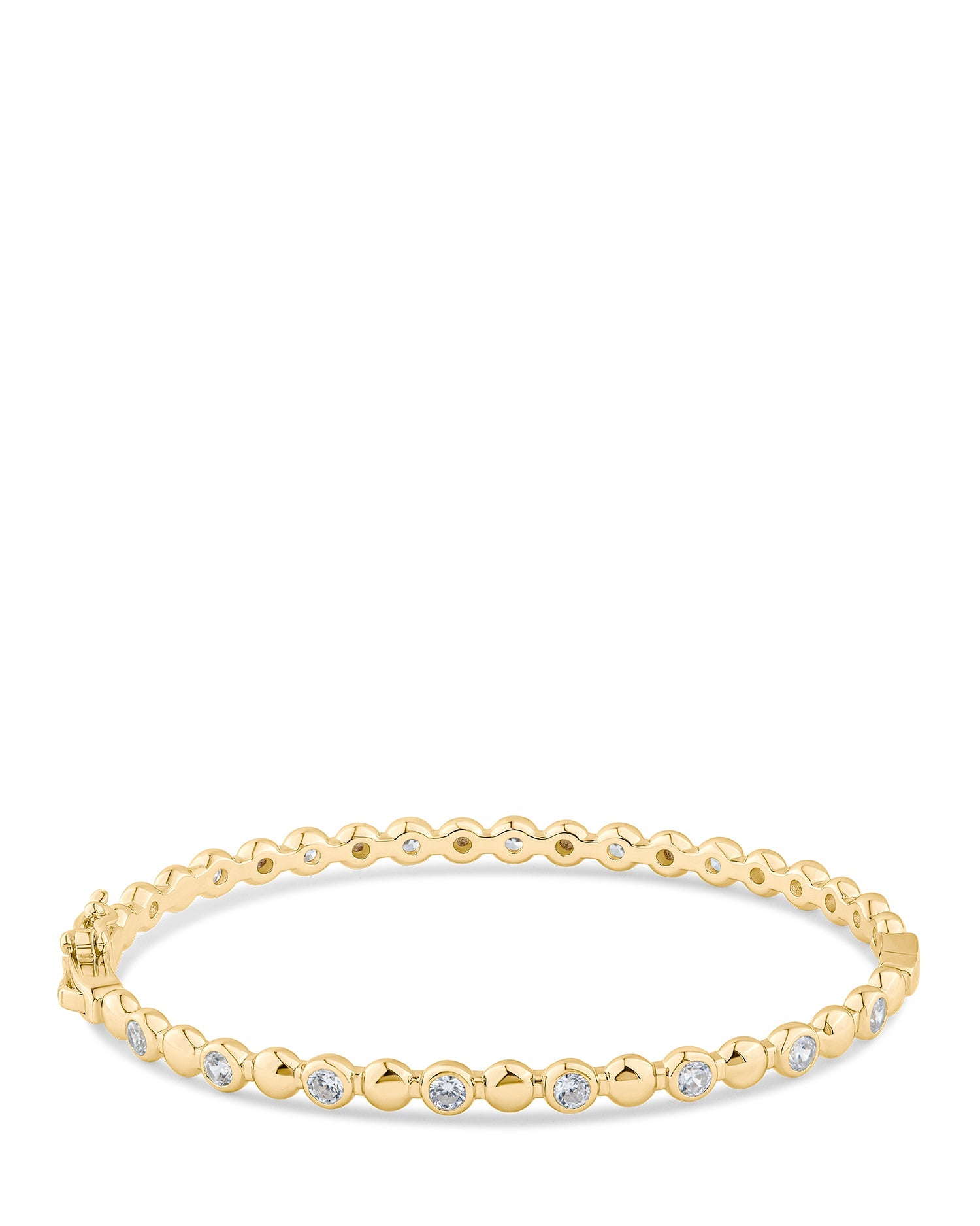 Round and Metal Alternating Bangle