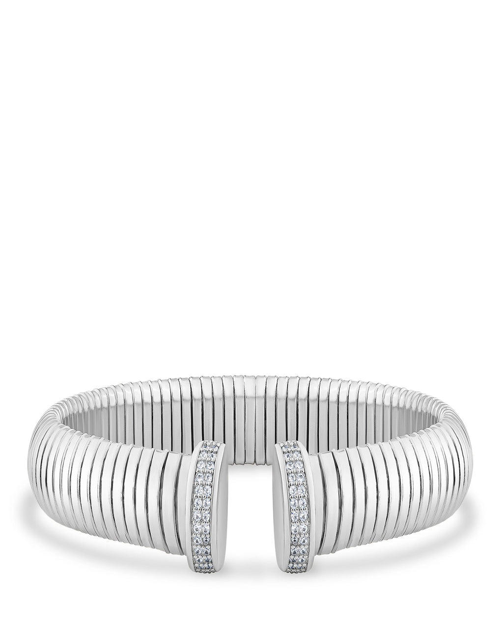 Rhodium Coil Bracelet