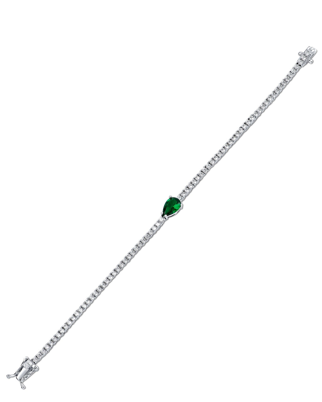 Emerald Pear CZ Bracelet
