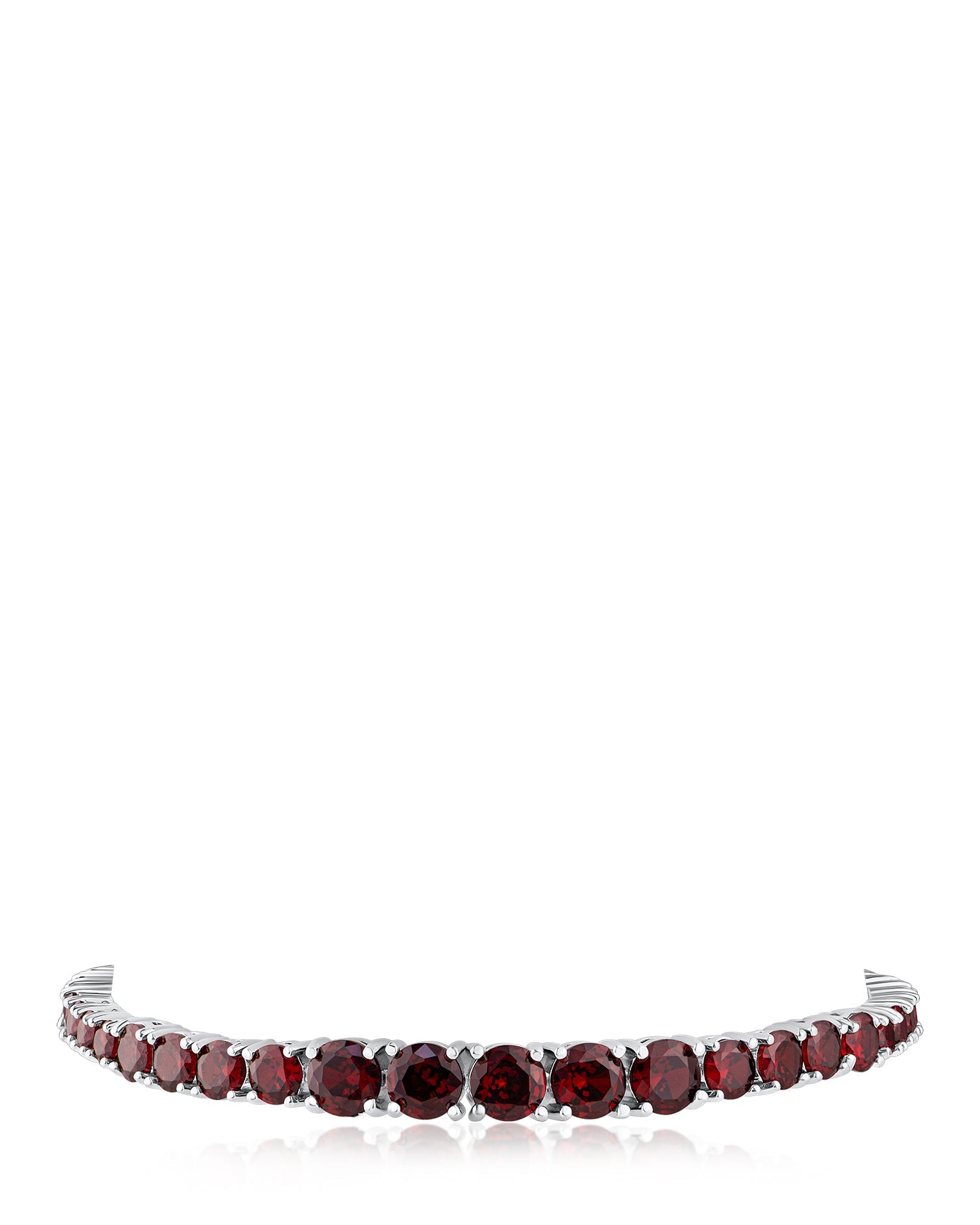 Ruby CZ Graduated Tennis Bracelet