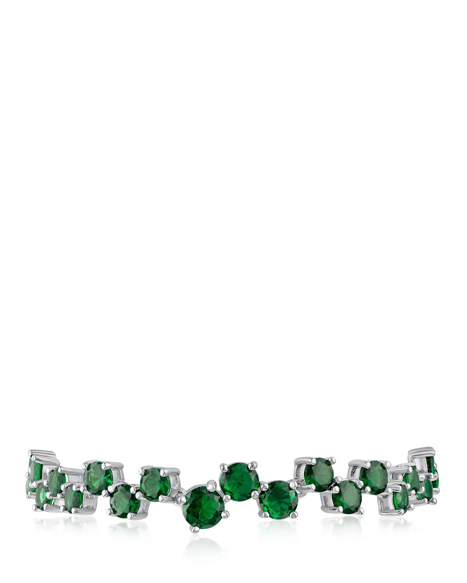 Round CZ Scattered Bracelet