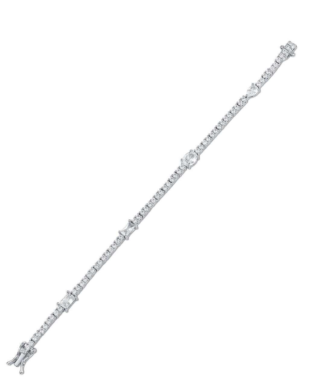 Round and Multi Shape CZ Bracelet
