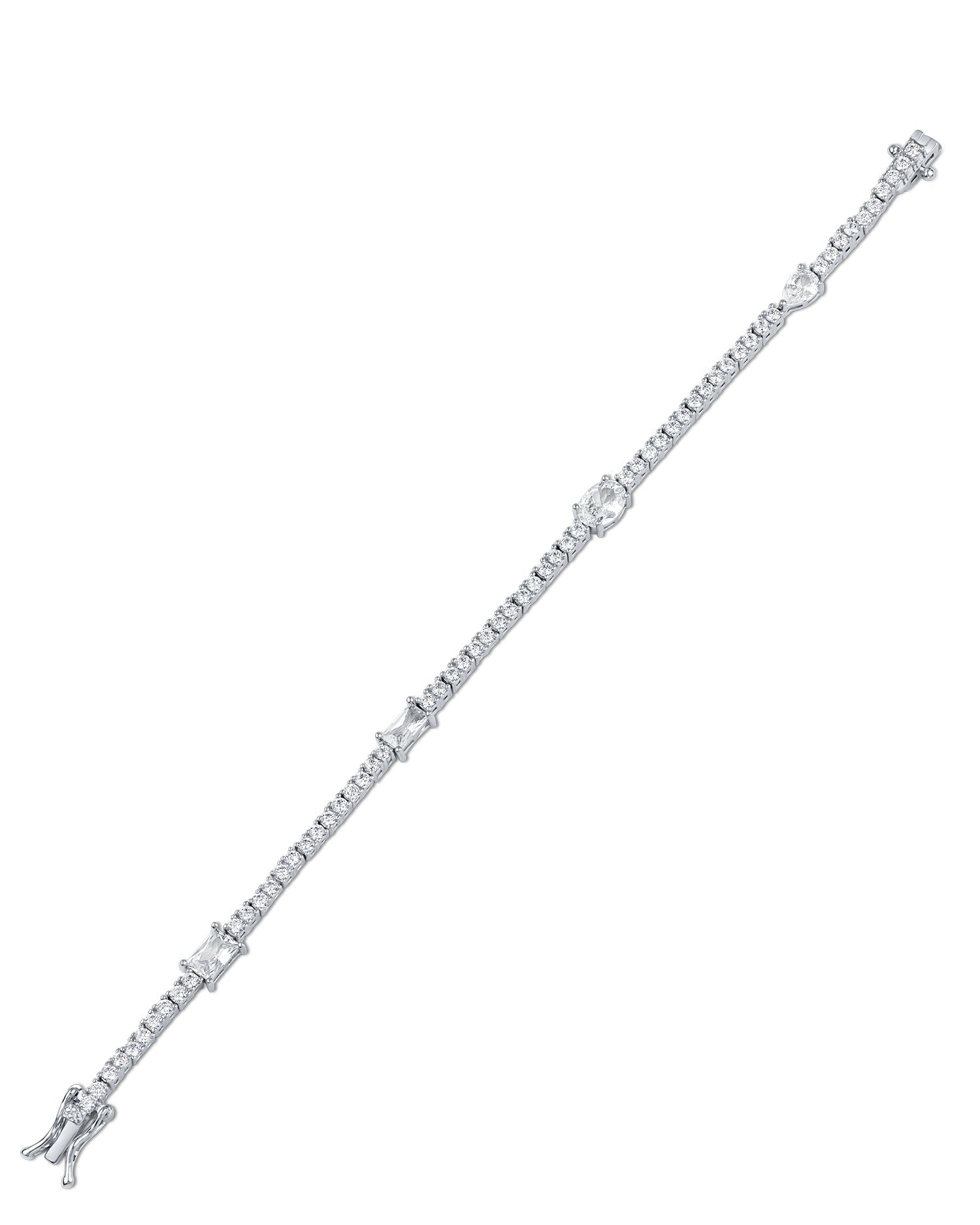 Round and Multi Shape CZ Bracelet