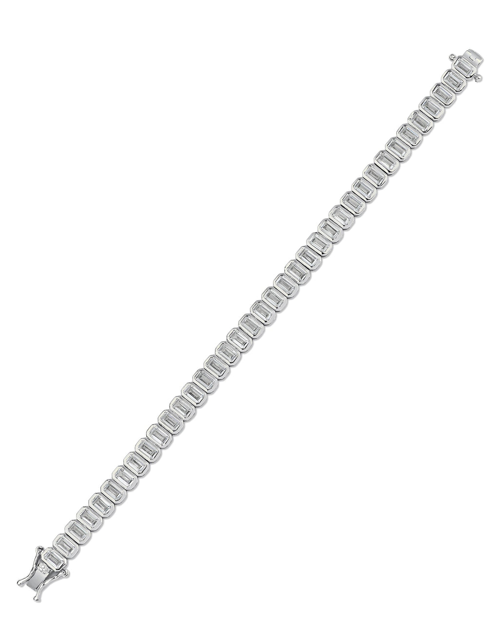 Emerald CZ Bezel Set Tennis Bracelet