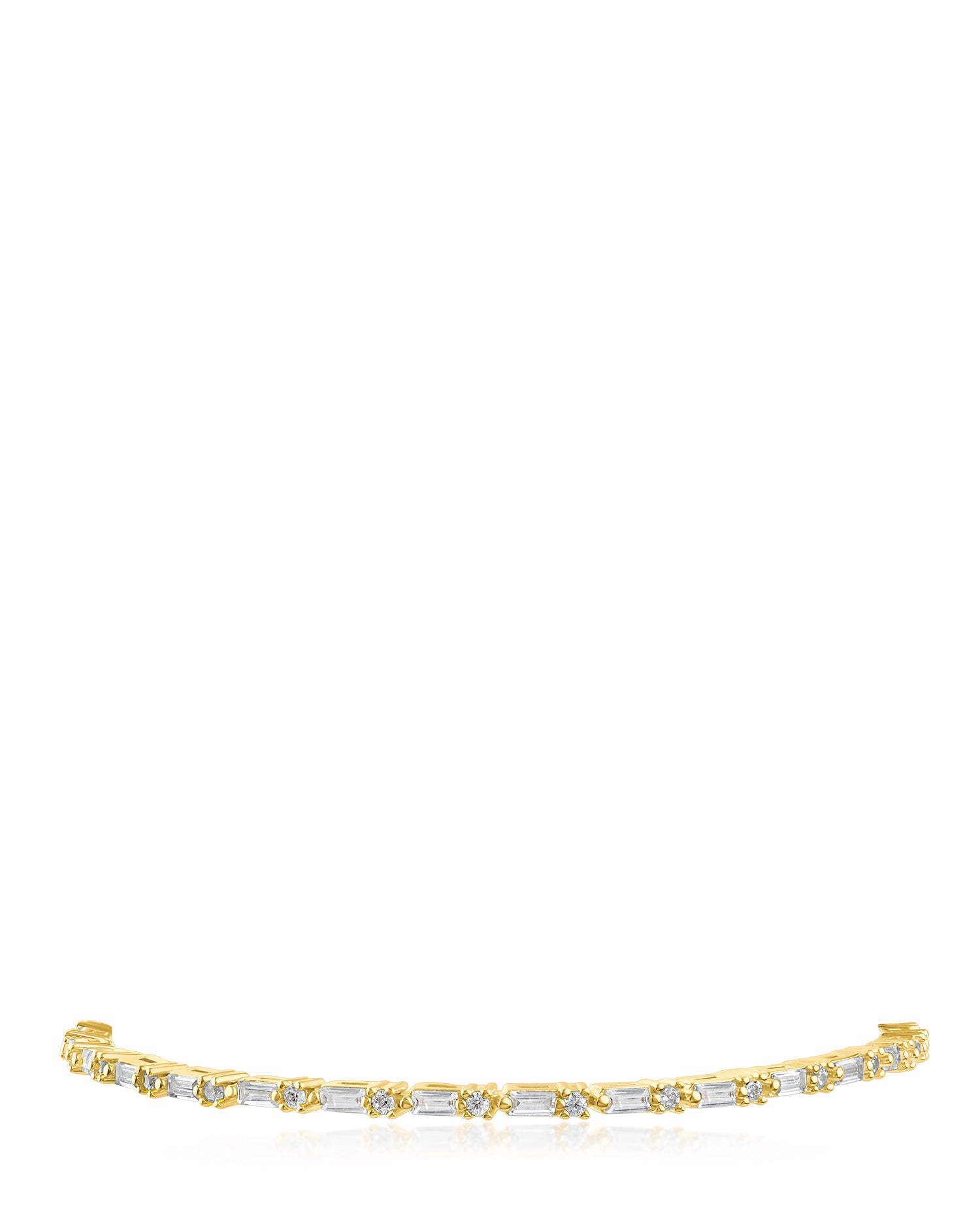 Baguette and Round CZ Bracelet