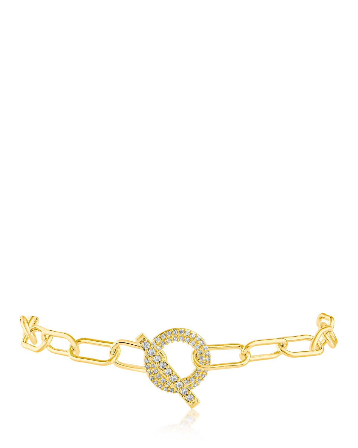 CZ Toggle Chain Bracelet