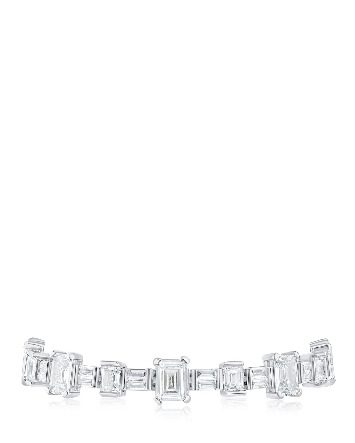 Emerald and Baguette CZ Bracelet