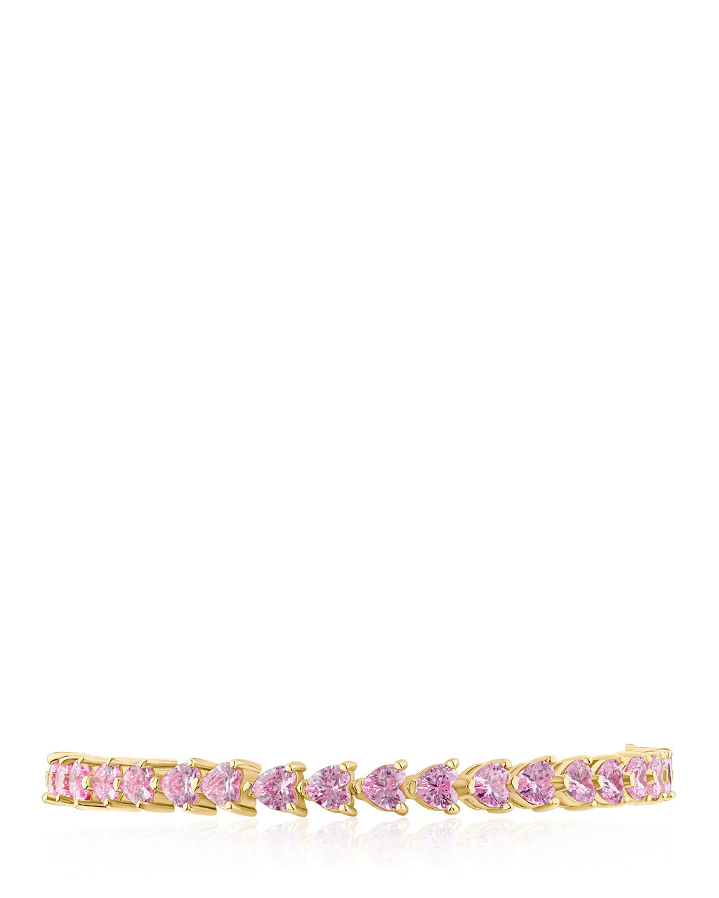 Heart CZ Tennis Bracelet