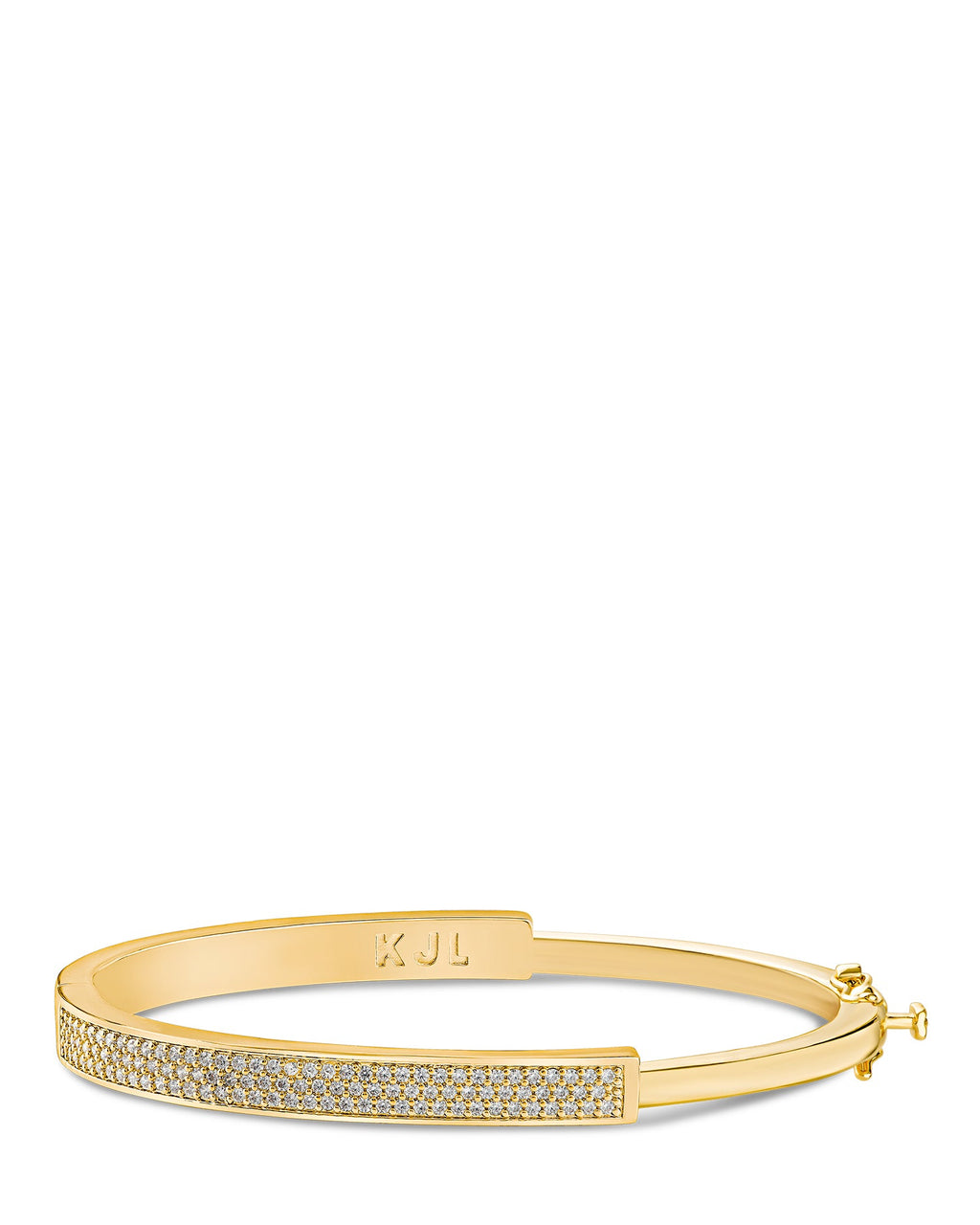 Pave CZ Half Wide Bangle