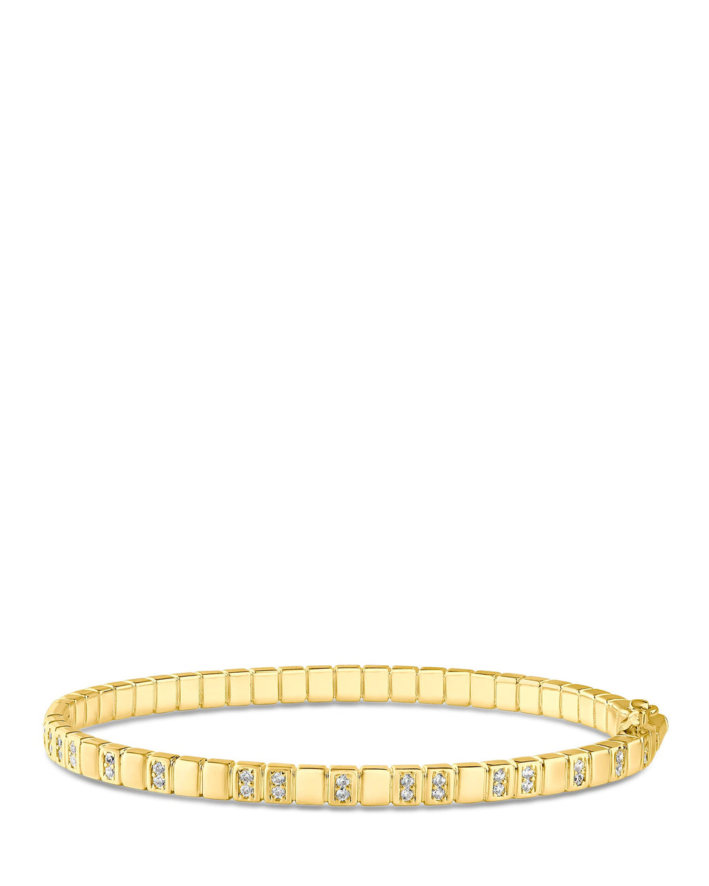 CZ Alternating Station Bangle