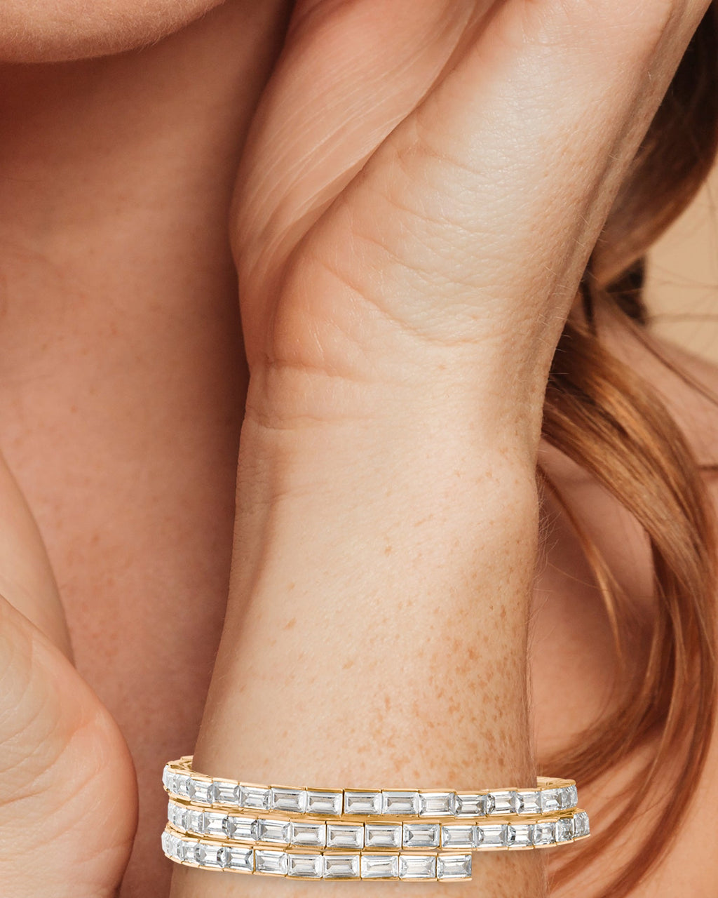 Baguette CZ Wrap Bracelet