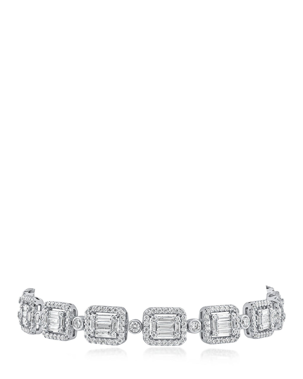 Baguette CZ Framed Rectangle Bracelet