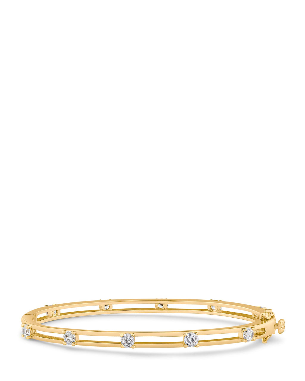Round CZ Station Bracelet