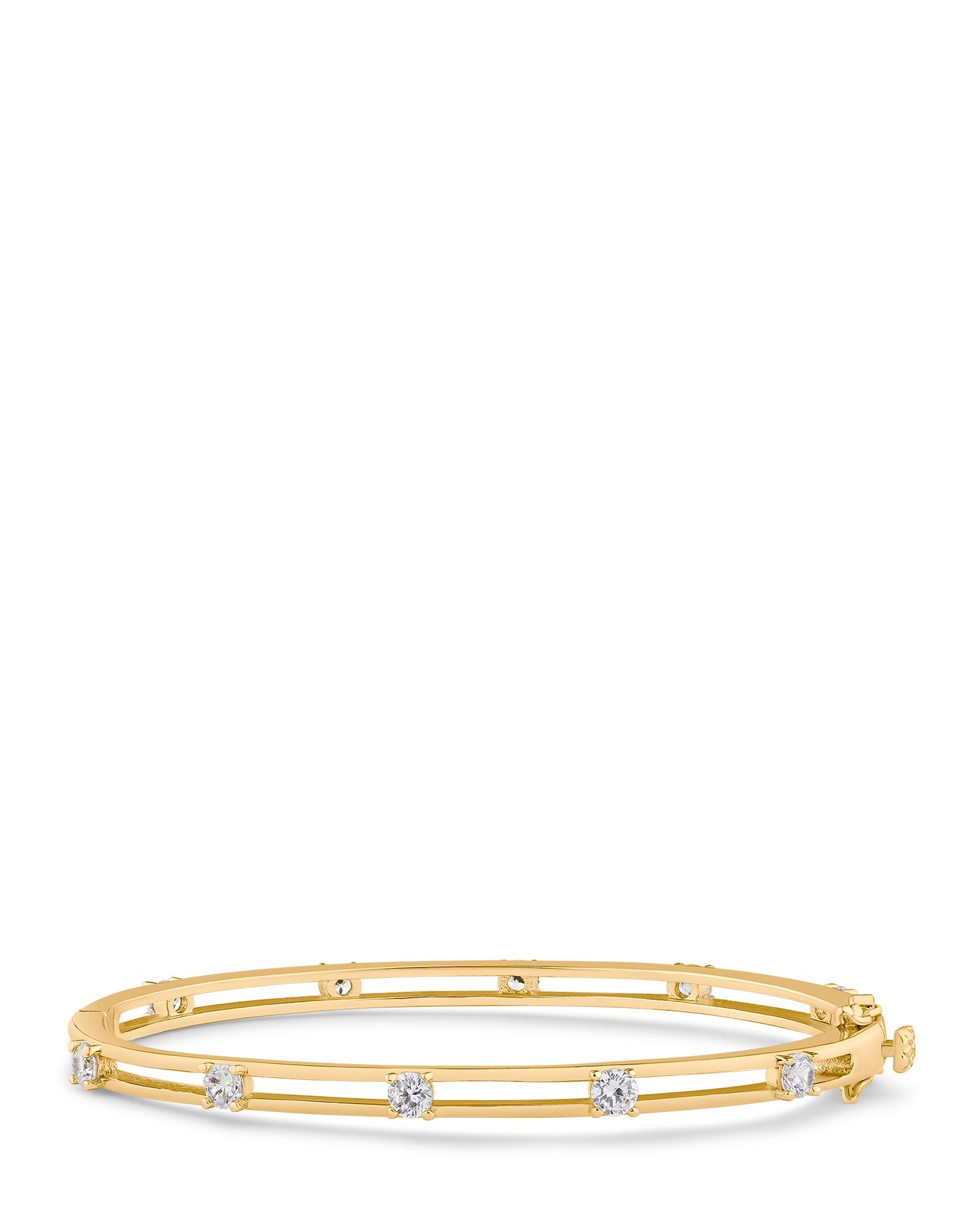 Round CZ Station Bracelet