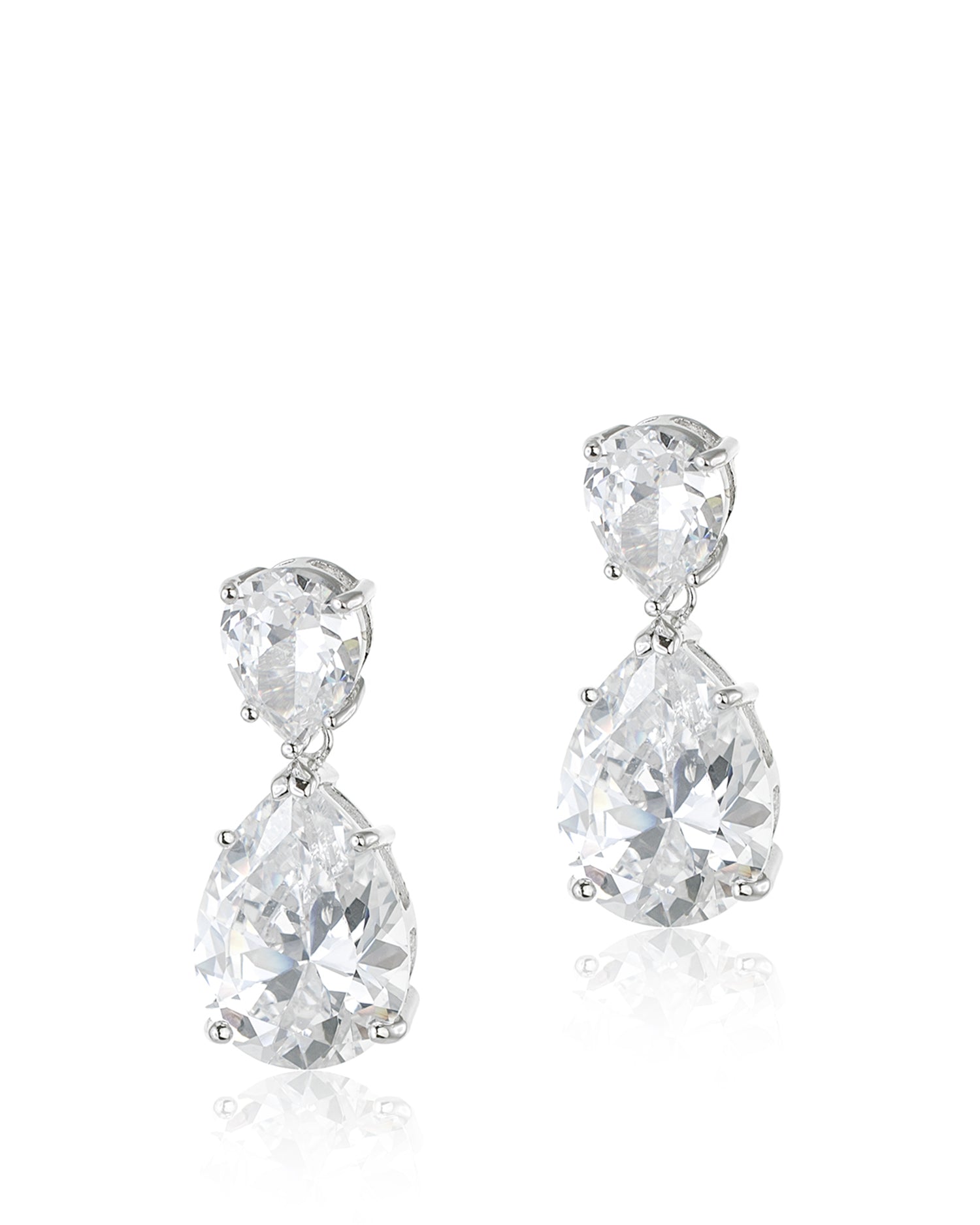 Double Pear Drop Earrings