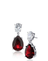 Double Pear CZ Drop with Ruby