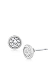 Bezel Set Stud Earrings