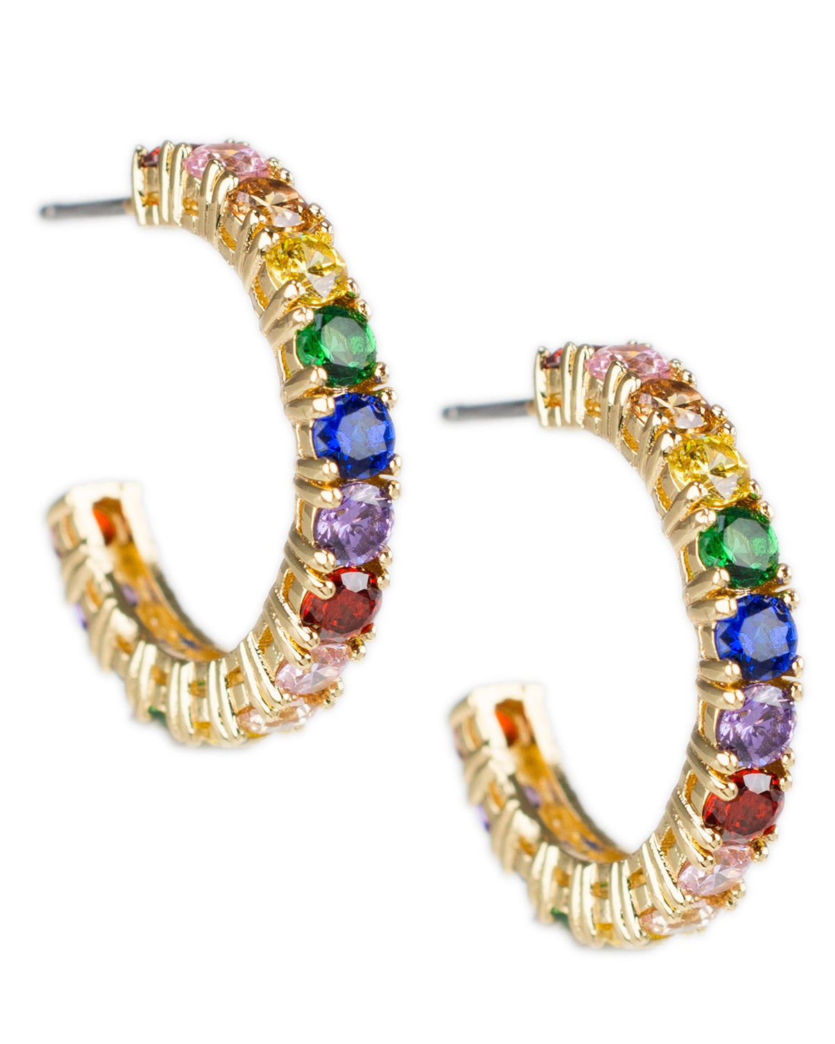 Rainbow Hoop Earrings
