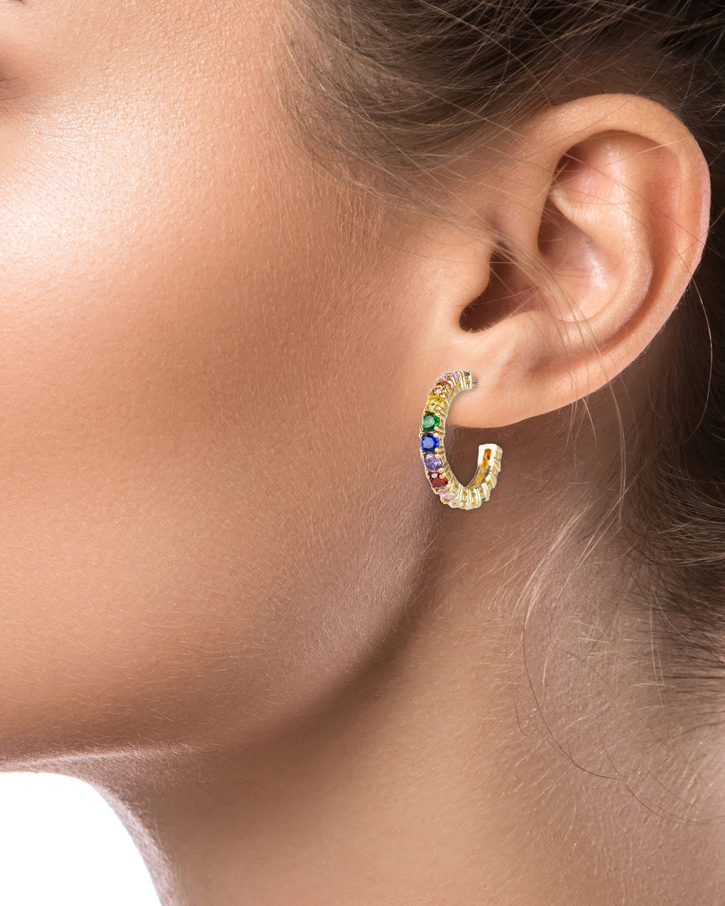 Rainbow Hoop Earrings