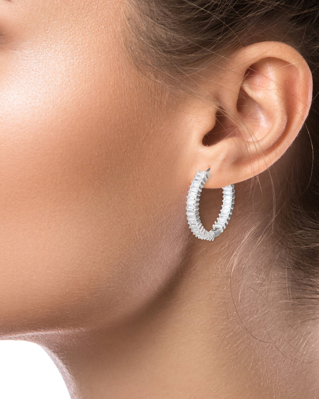 Baguette Hoop Earrings