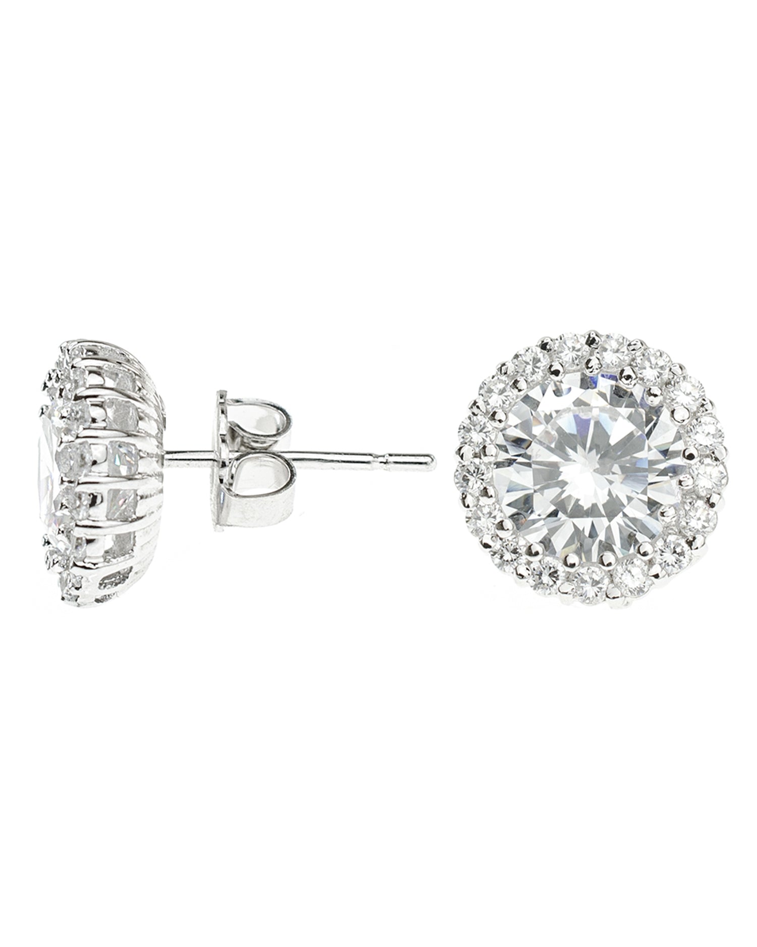 Classic Pave Round Earrings