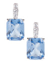 Aquamarine CZ Petite Drop Earrings
