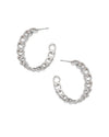 Pave Chain Hoop Earrings
