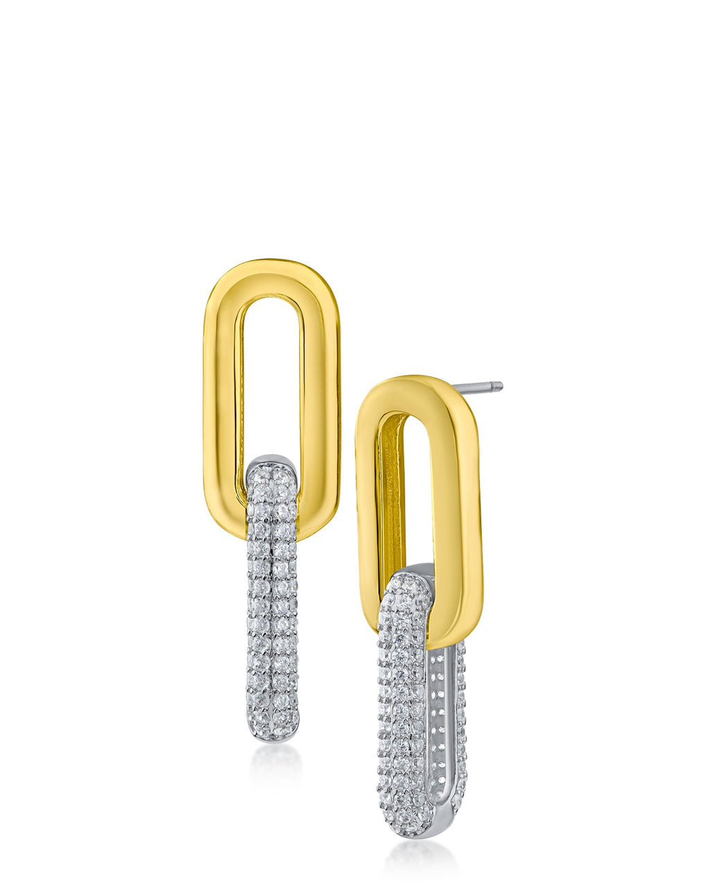 Pave Link Earrings