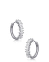 Baguette CZ Hoop Earrings